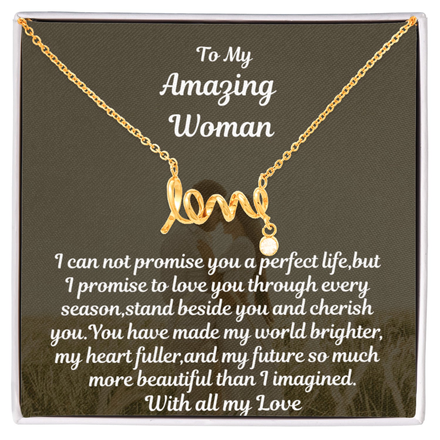 Scripted Love Necklace
