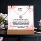 Acrylic Keepsake Plaque with Love Knot Necklace