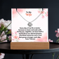 Acrylic Keepsake Plaque with Love Knot Necklace