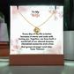 Acrylic Keepsake Plaque with Love Knot Necklace
