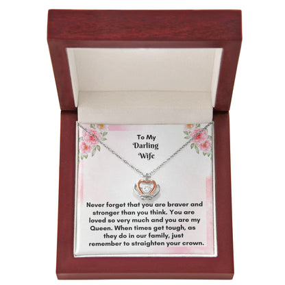 Elegant Crown Pendant Necklace - A Dazzling Gift of Royalty