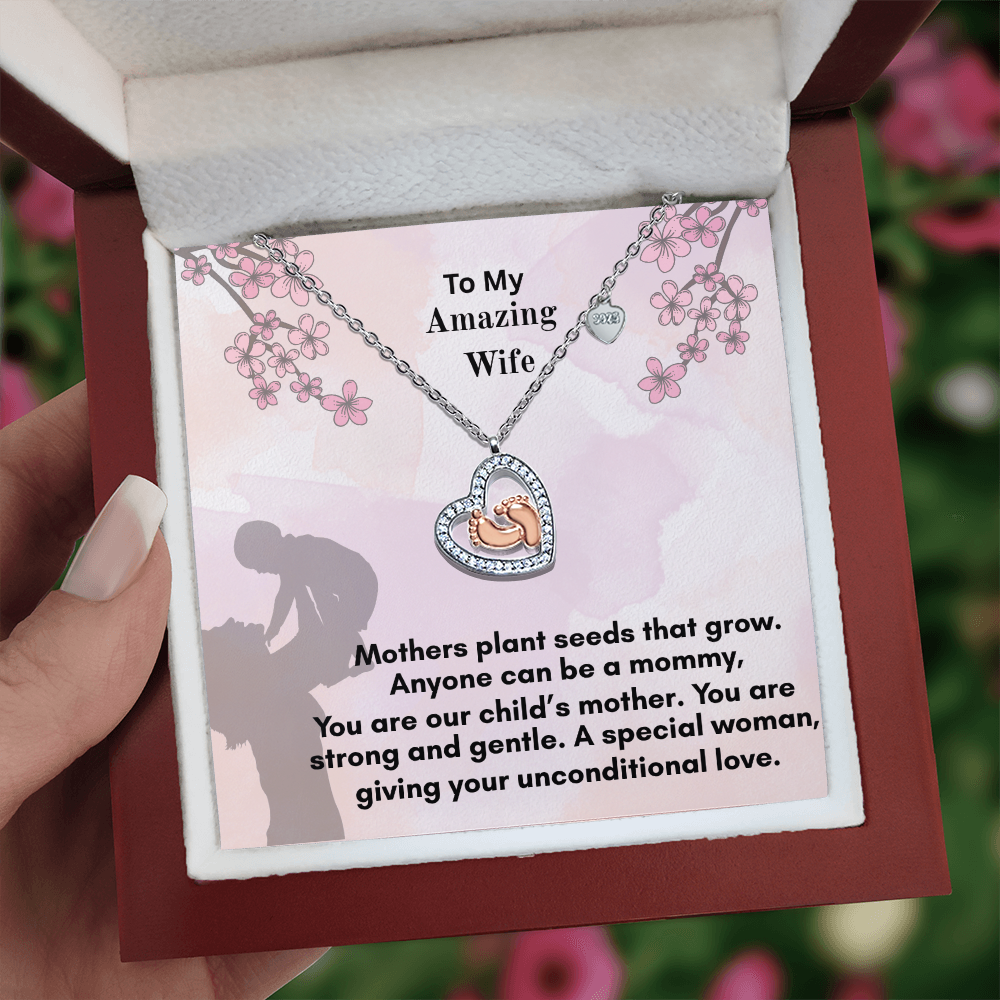 The Baby Feet Heart Necklace