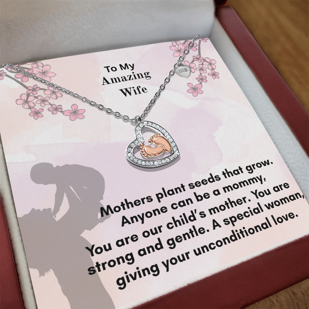 The Baby Feet Heart Necklace