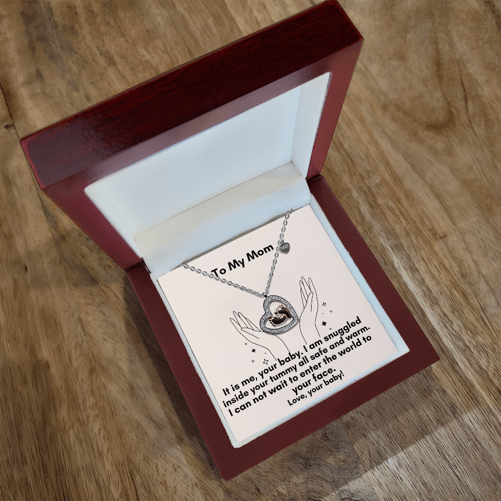 Baby Feet Heart Necklace