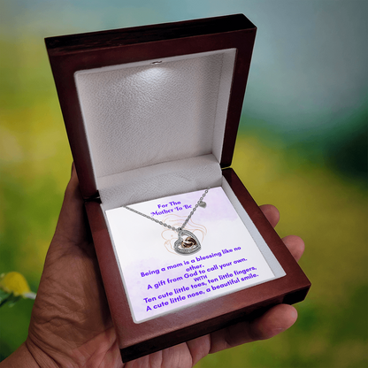 Heartfelt Baby Feet Heart Necklace - A Timeless Gift for Moms