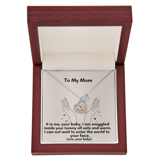 Baby Feet Heart Necklace