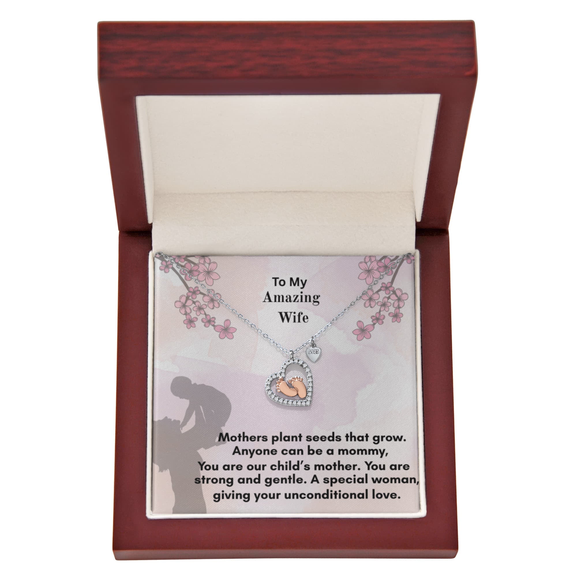 The Baby Feet Heart Necklace
