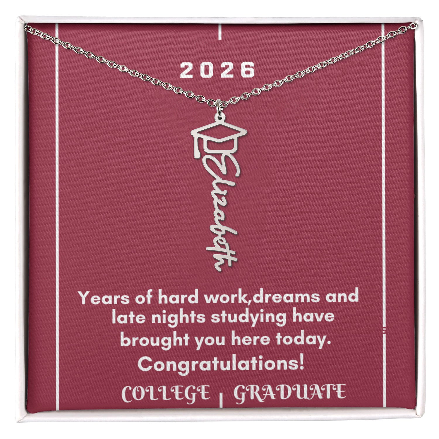 Personalized Graduation Name Necklace - Celebrate Success in Style