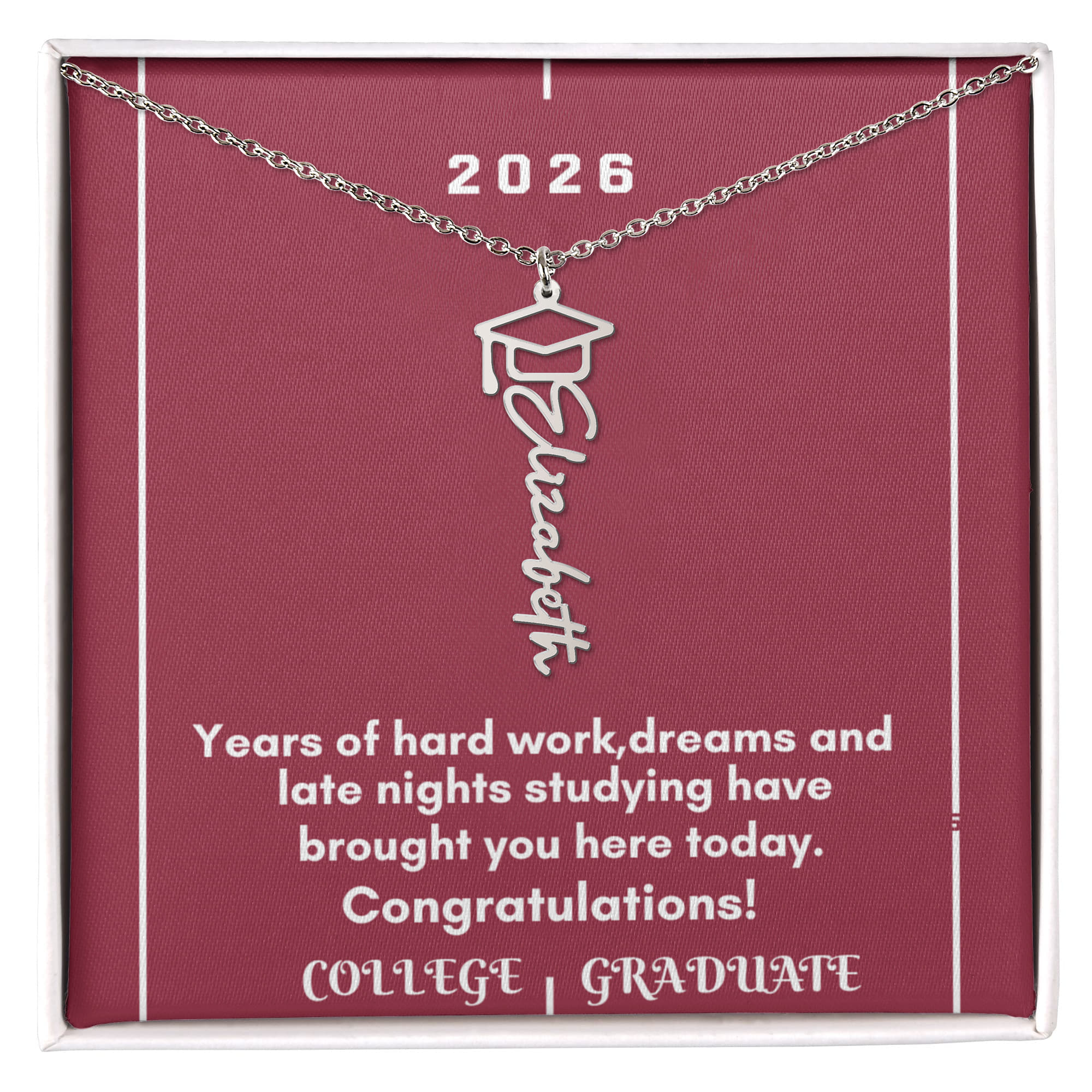 Personalized Graduation Name Necklace - Celebrate Success in Style