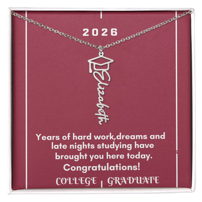 Our Graduation Name Necklace
