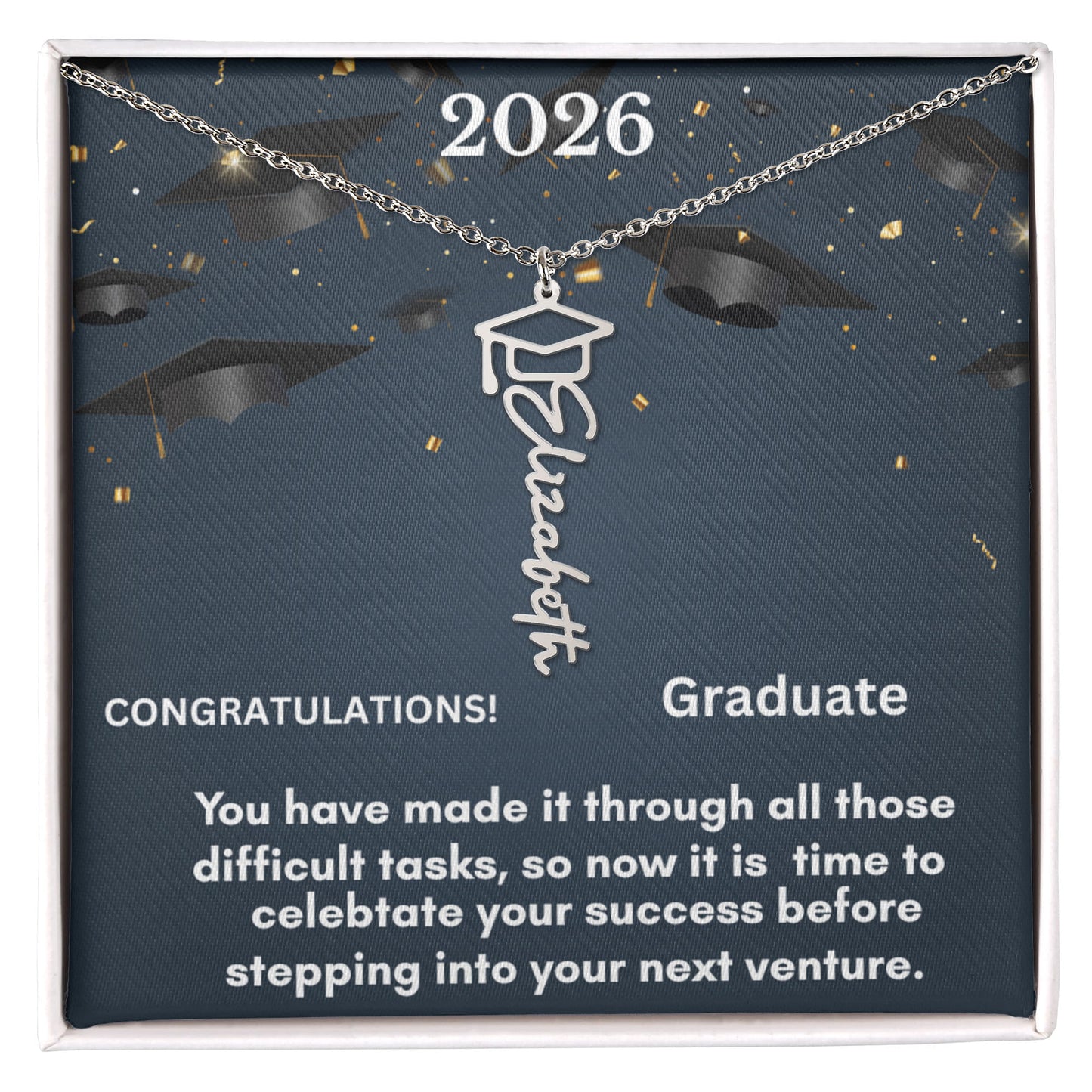 Graduation Name Necklace
