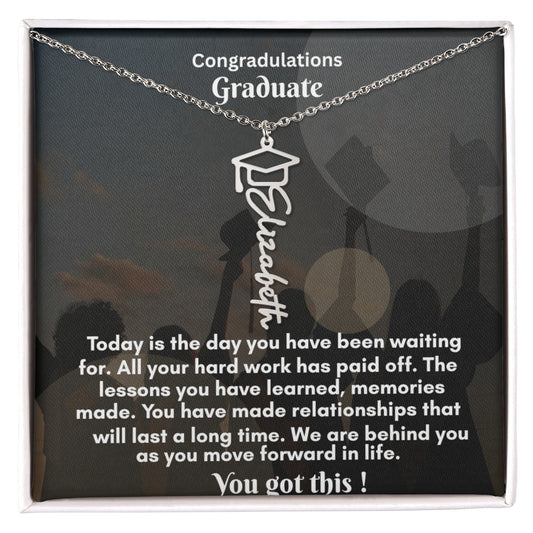 Personalized Graduation Name Necklace for Her