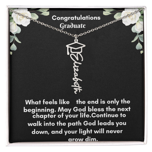 Graduation Name Necklace