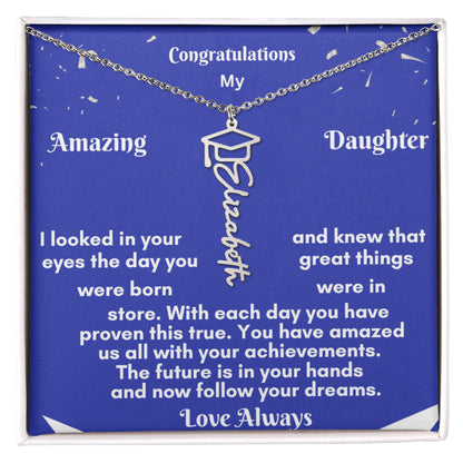 Personalized Graduation Name Necklace - A Timeless Tribute to Achievement