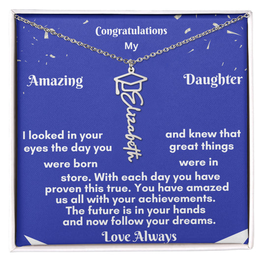 Graduation Name Necklace