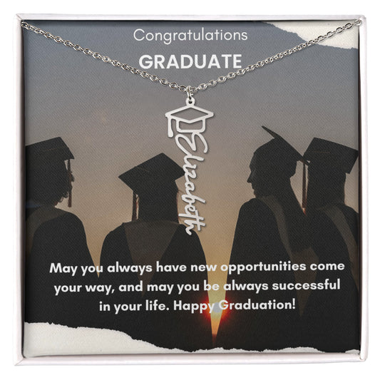 Graduation Name Necklace