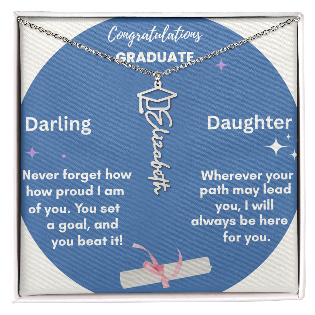 Personalized Graduation Name Necklace – Celebrate Achievements in Style