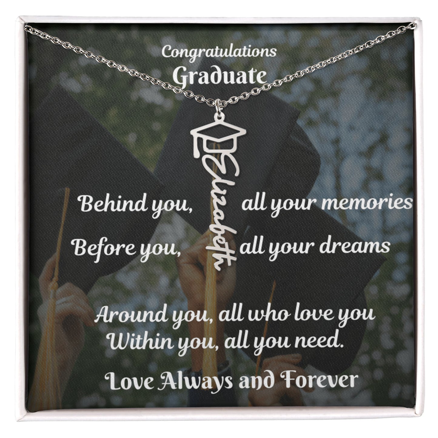 Graduation Name Necklace