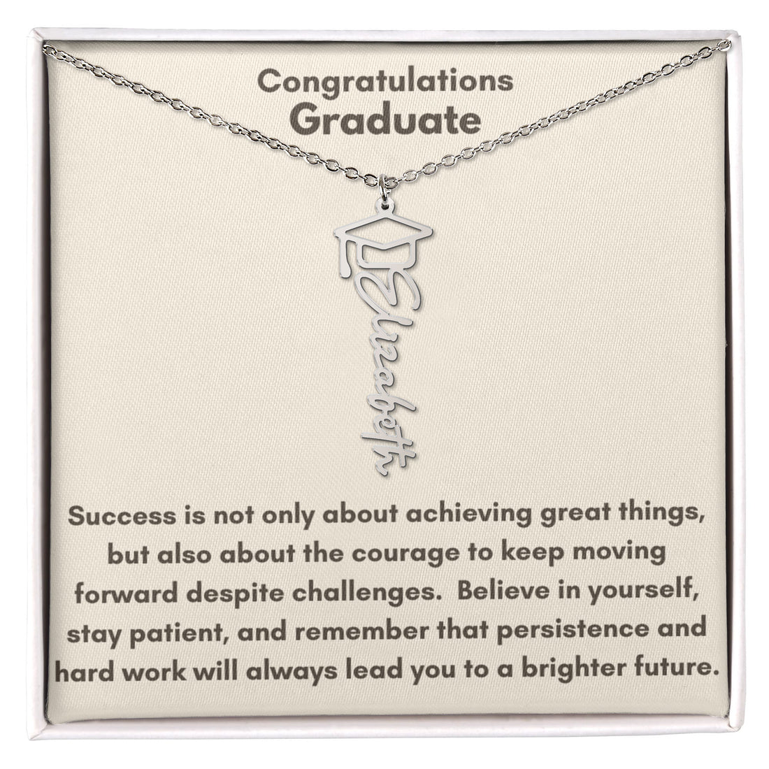 Personalized Graduation Name Necklace - A Timeless Keepsake for Celebrating Achievements