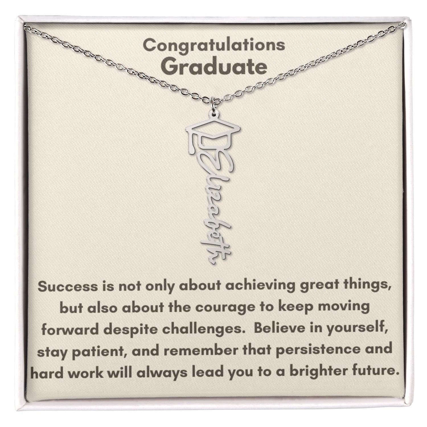 Personalized Graduation Name Necklace - A Timeless Keepsake for Celebrating Achievements