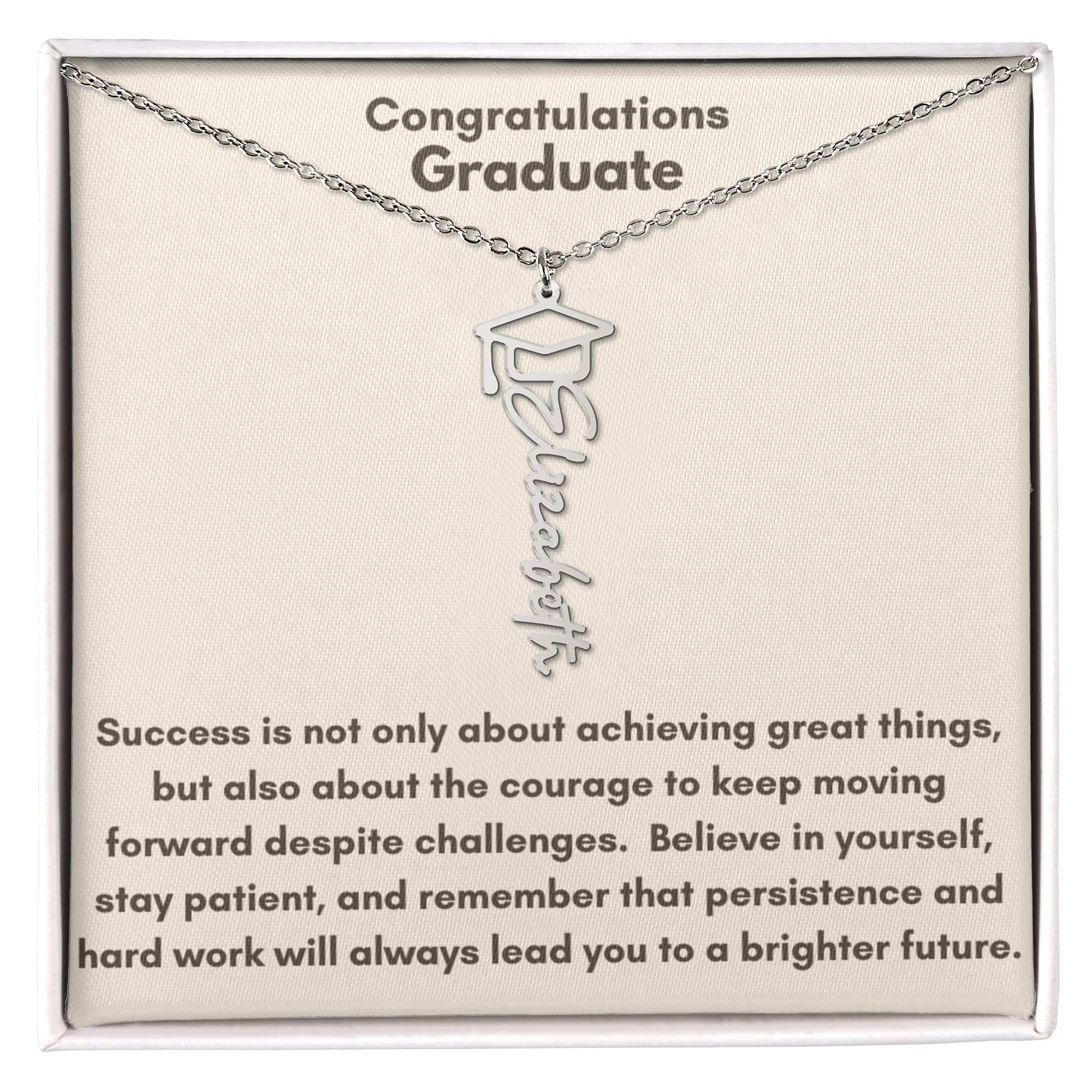 Personalized Graduation Name Necklace - A Timeless Keepsake for Celebrating Achievements