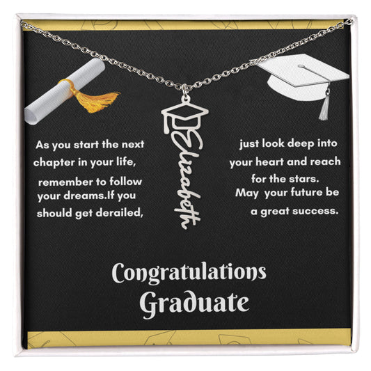 Graduation Name Necklace