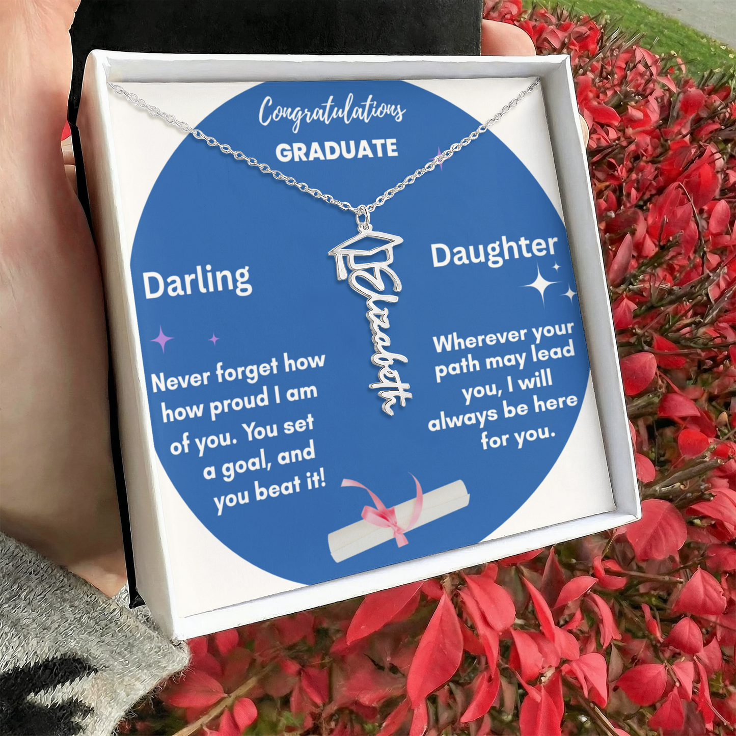 Graduation Name Necklace