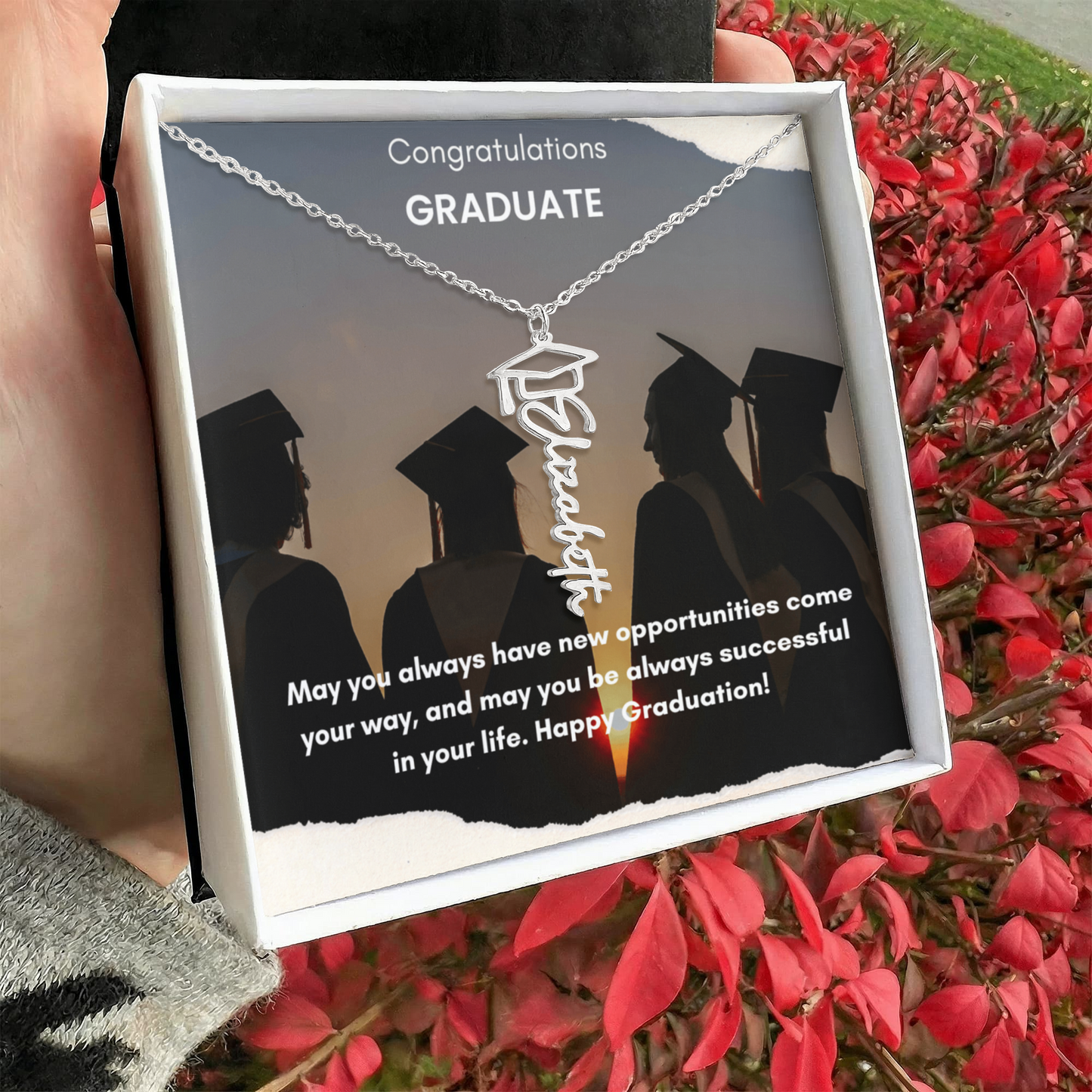 Graduation Name Necklace