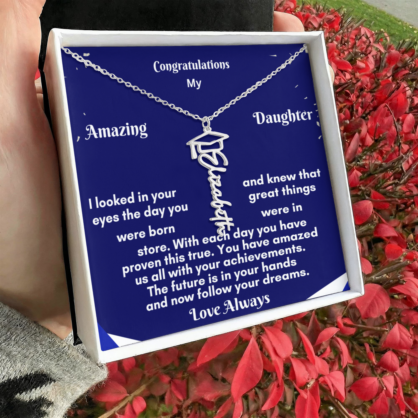 Graduation Name Necklace