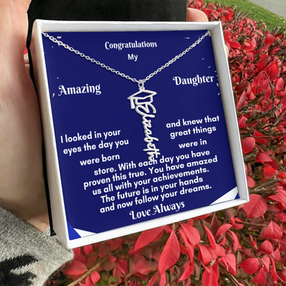 Graduation Name Necklace