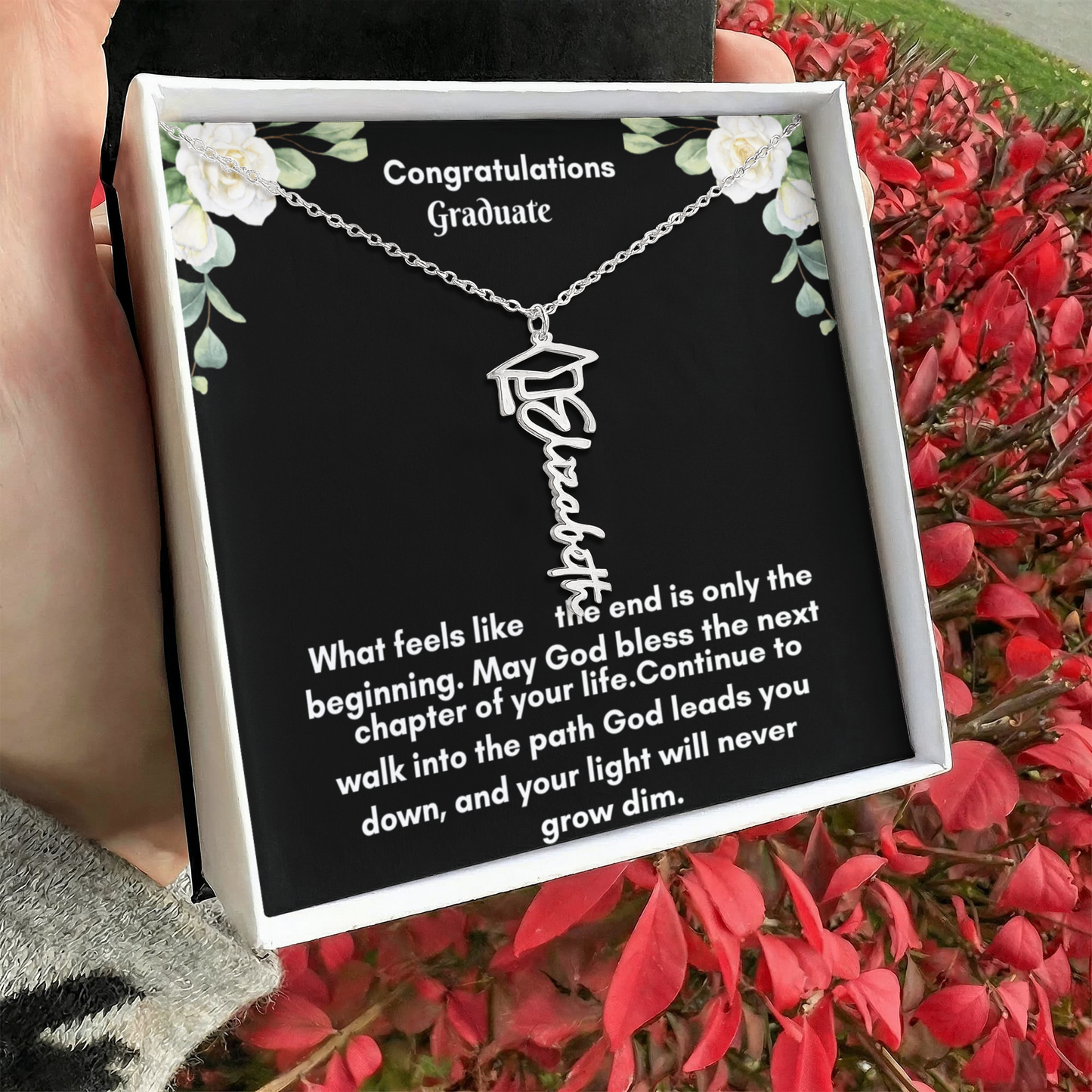 Graduation Name Necklace
