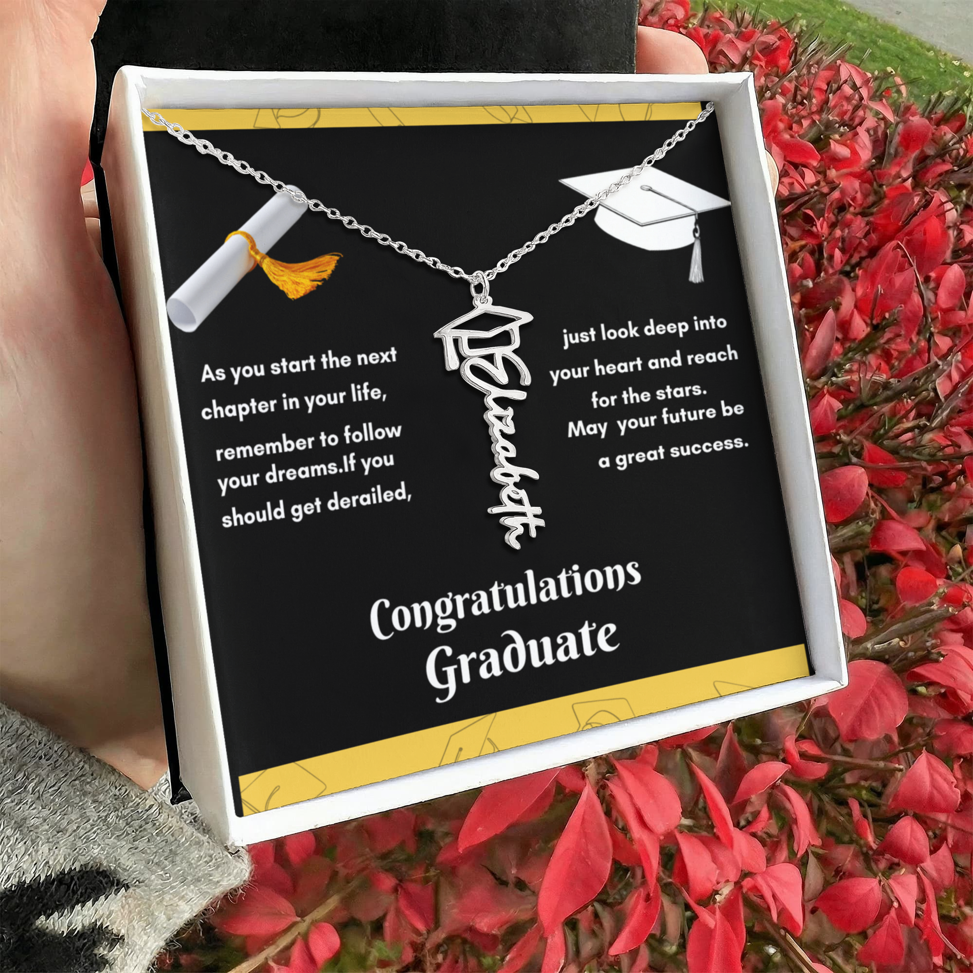 Personalized Graduation Necklace - Celebrate Your Achievements in Style