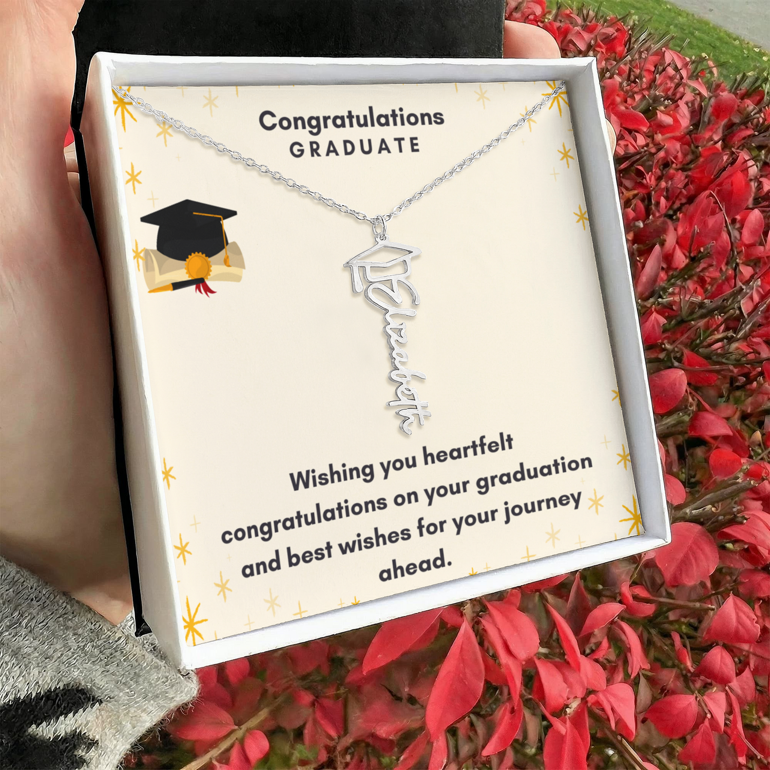 Graduation Name Necklace