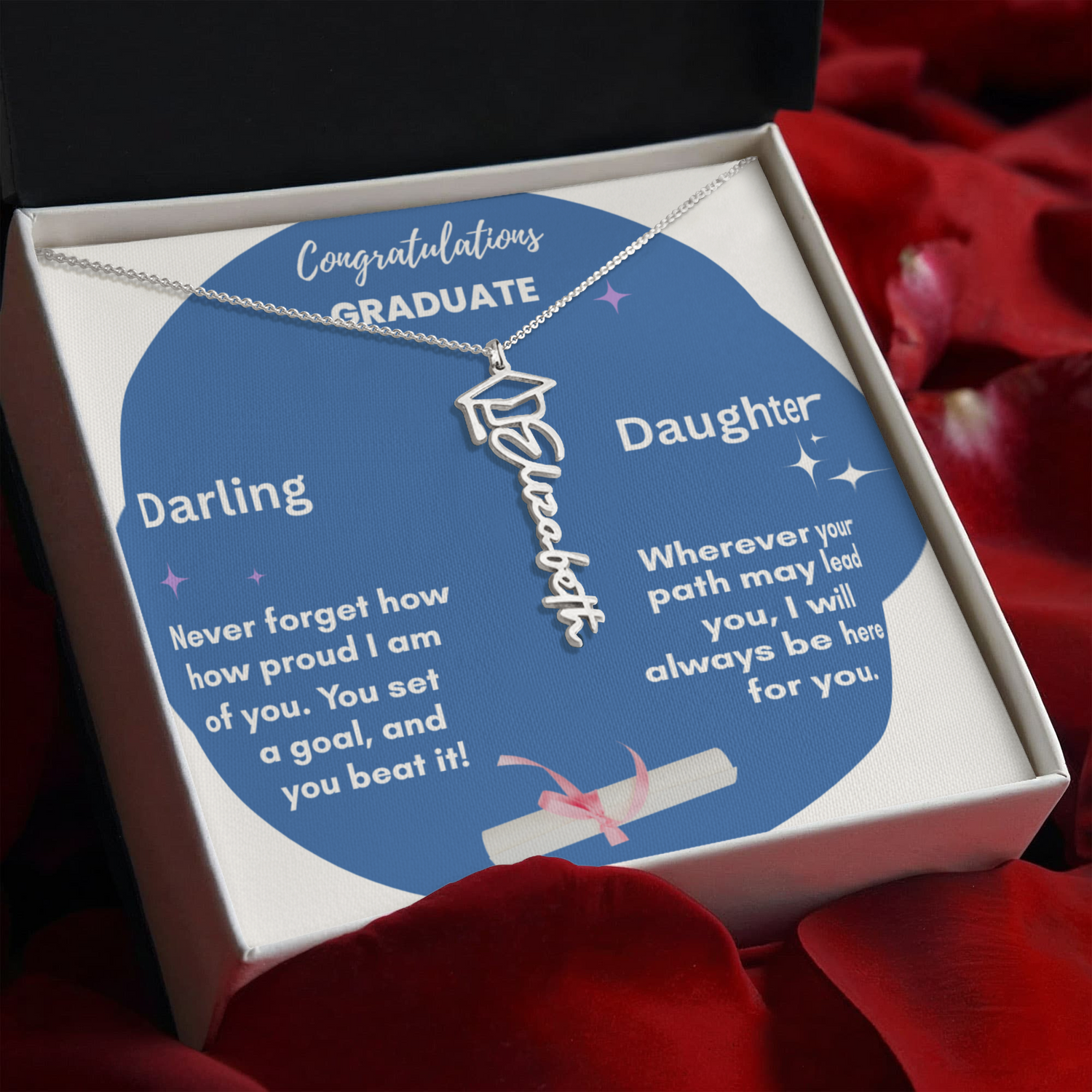 Personalized Graduation Name Necklace – Celebrate Achievements in Style