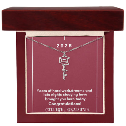 Personalized Graduation Name Necklace - Celebrate Success in Style