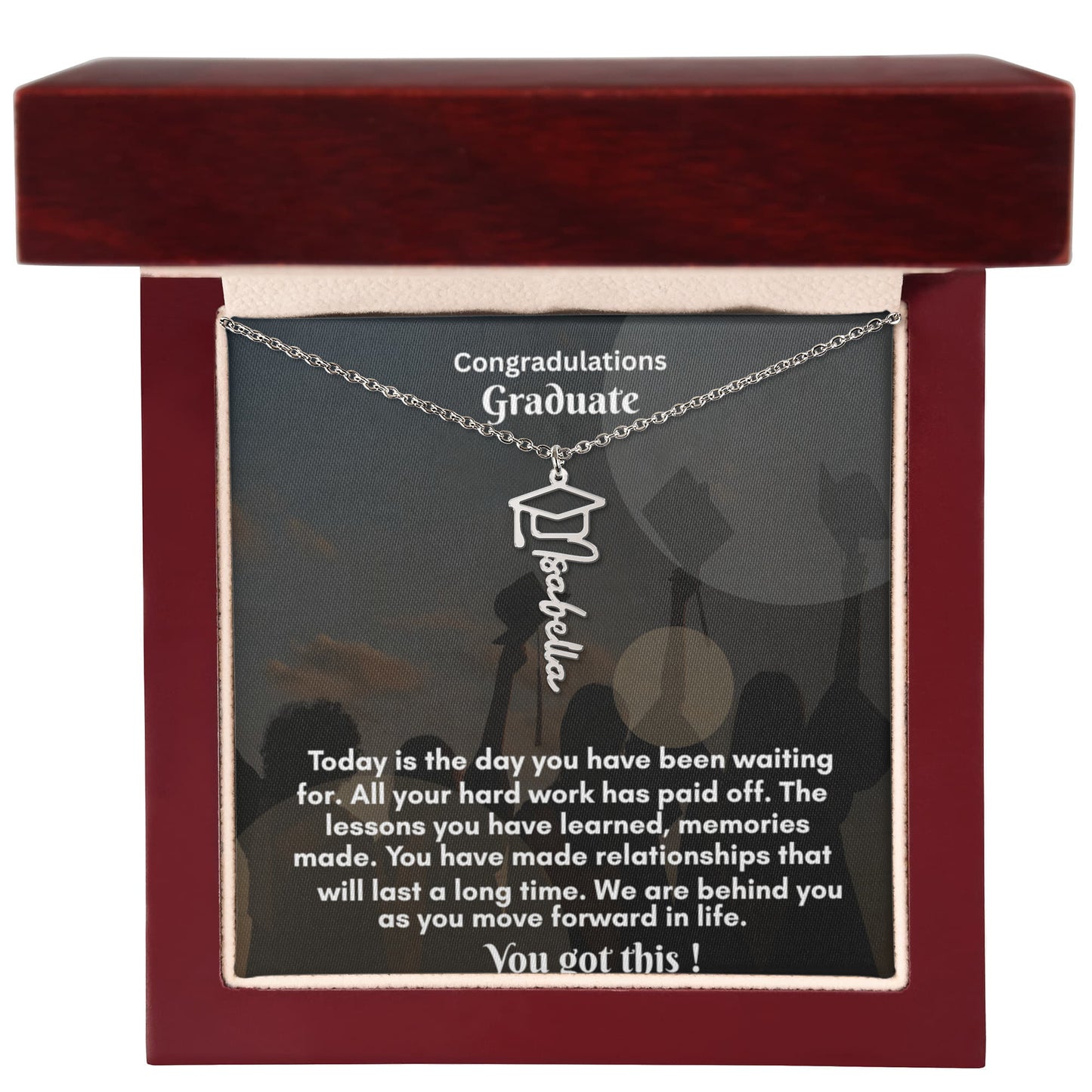 Personalized Graduation Name Necklace for Her