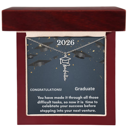 Personalized Graduation Necklace - A Cherished Keepsake for Celebrating Success