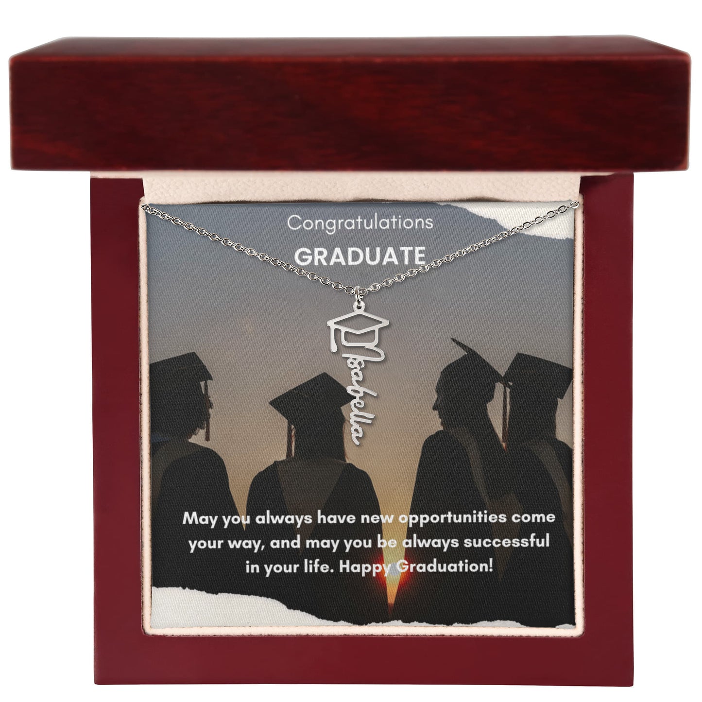 Graduation Name Necklace