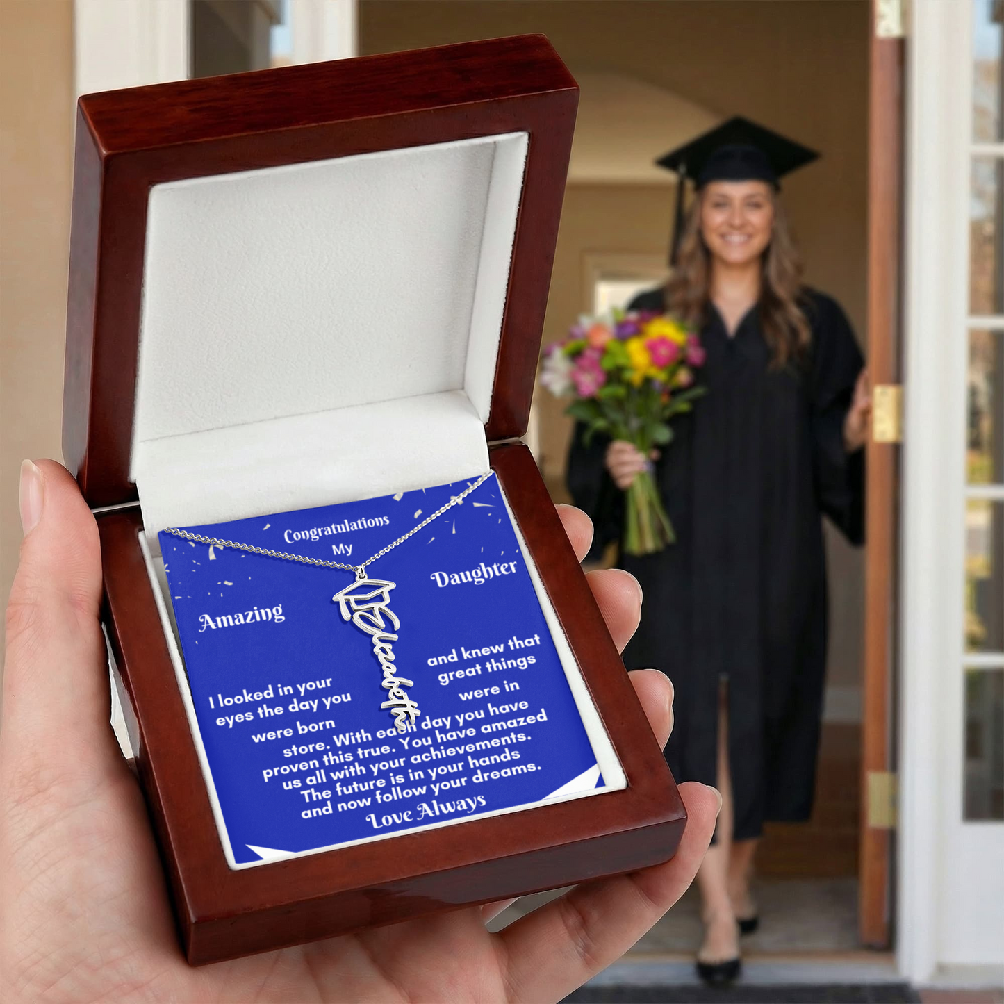 Graduation Name Necklace