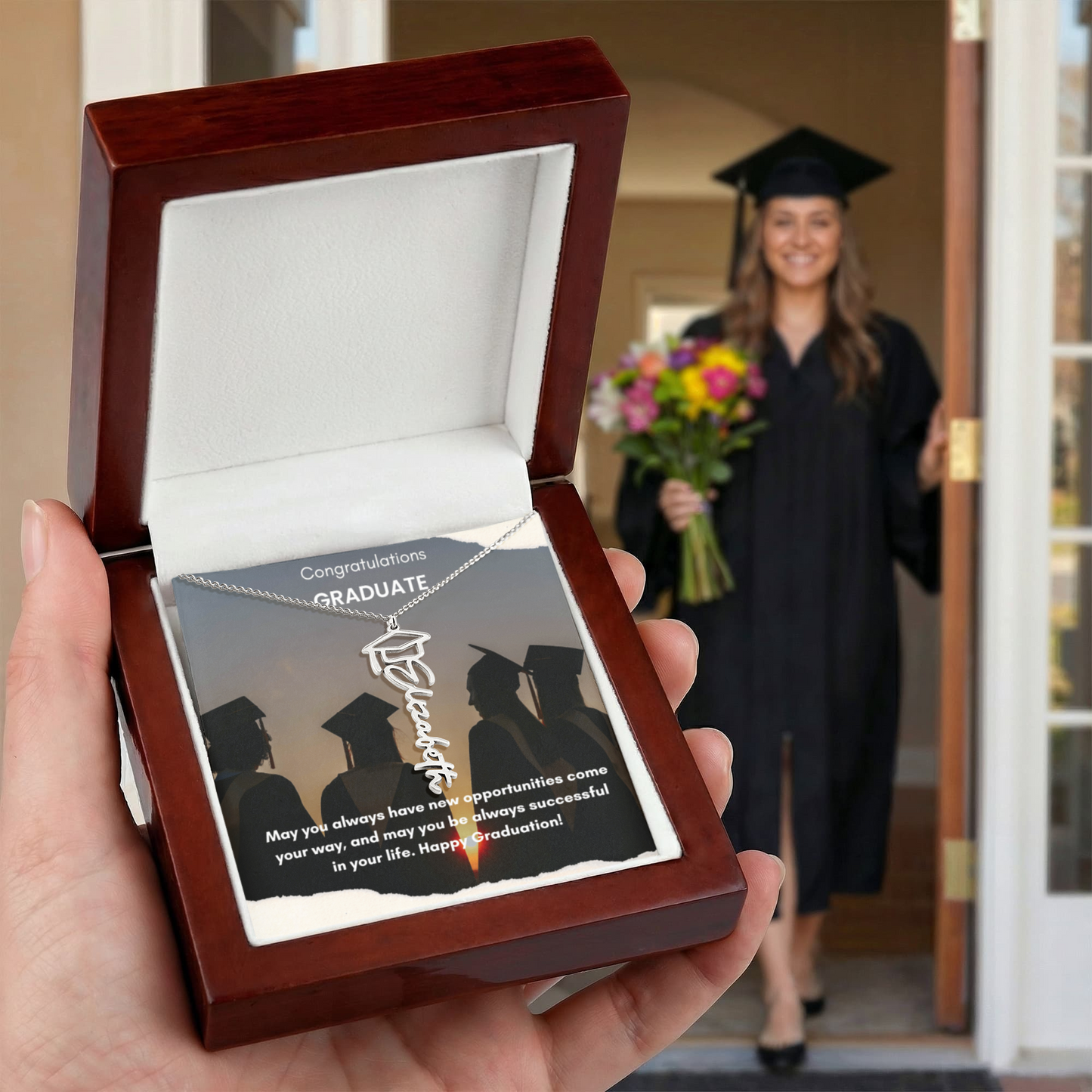 Graduation Name Necklace