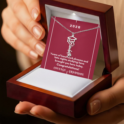 Personalized Graduation Name Necklace - Celebrate Success in Style