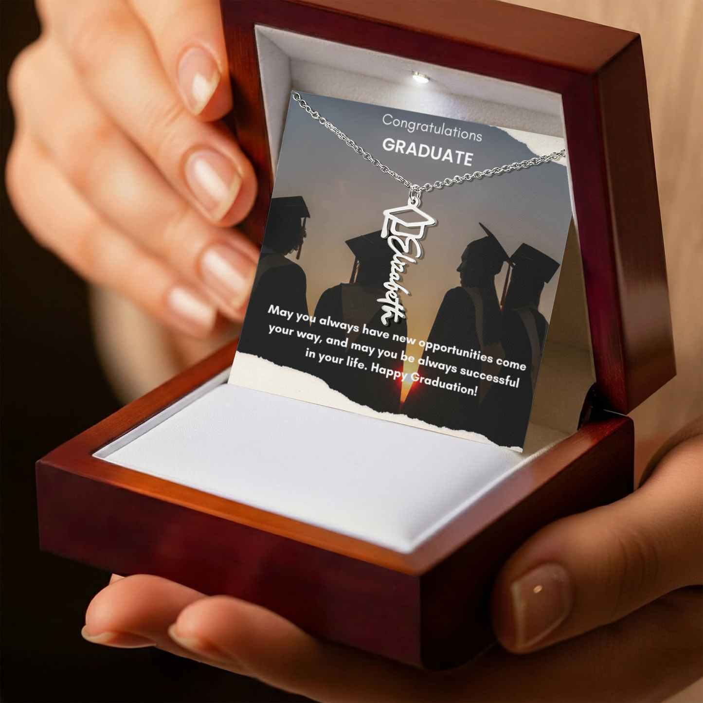 Graduation Name Necklace