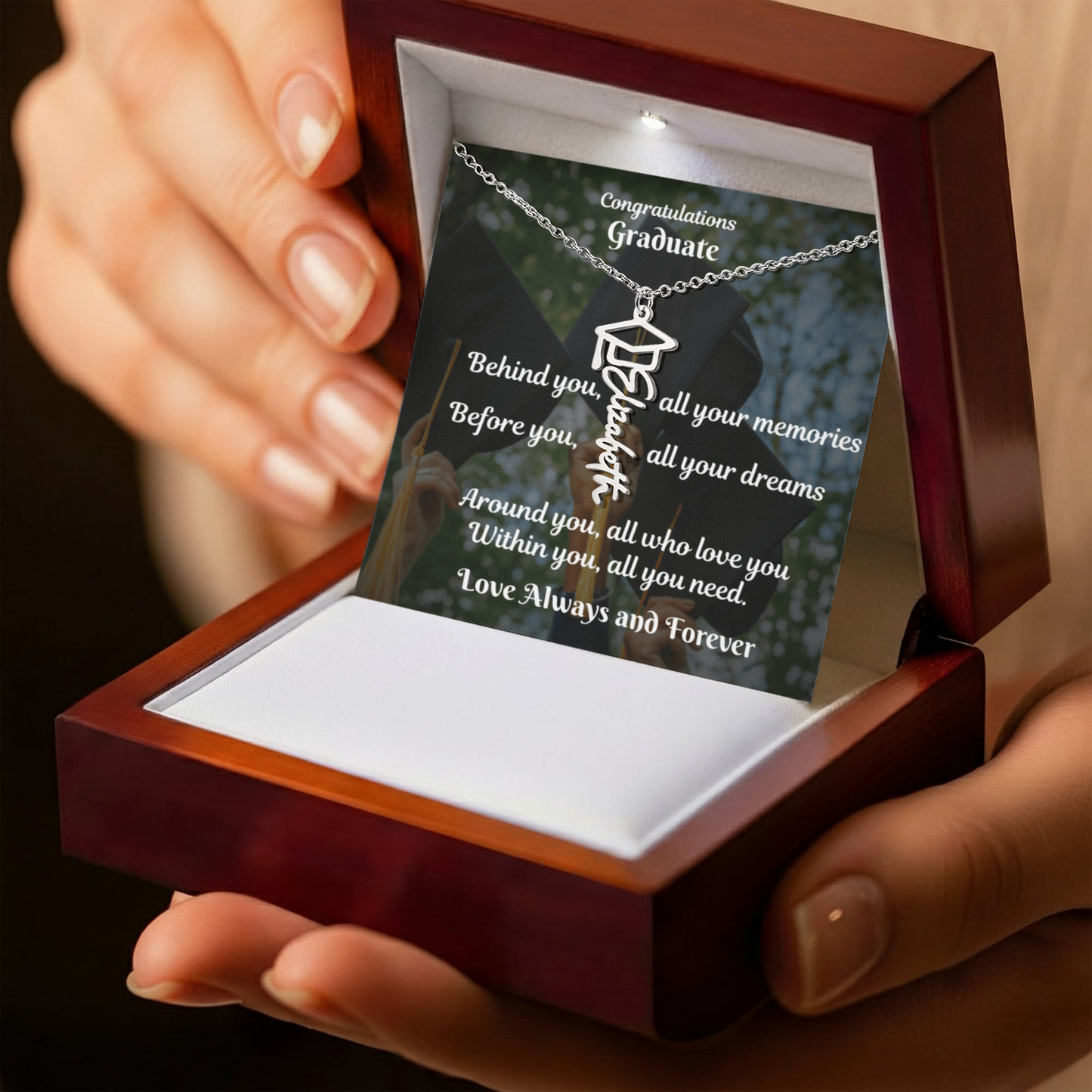 Graduation Name Necklace