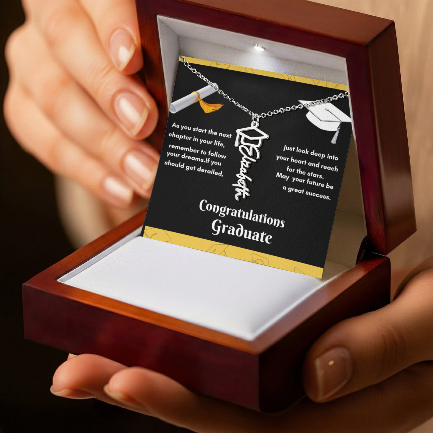 Personalized Graduation Necklace - Celebrate Your Achievements in Style