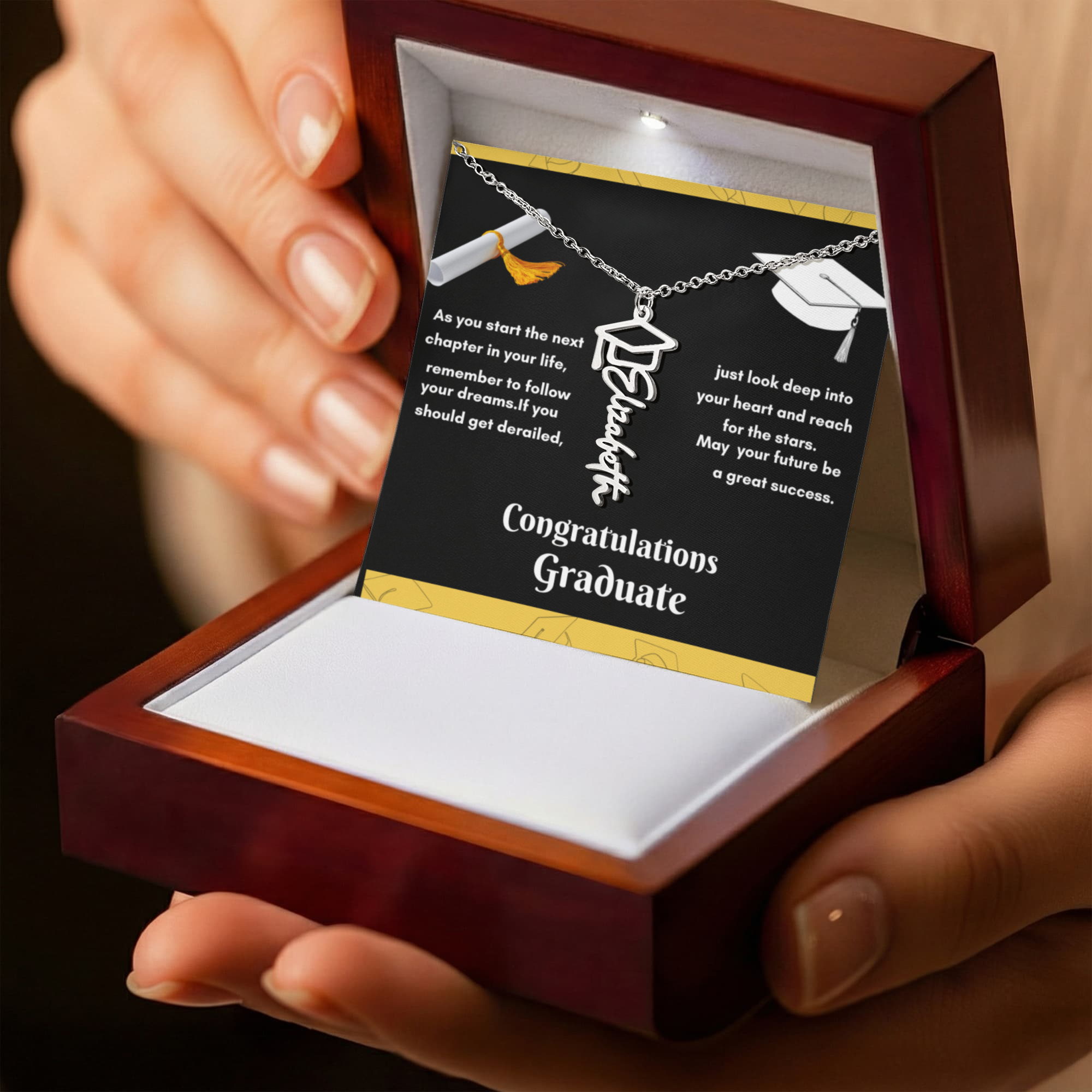 Personalized Graduation Necklace - Celebrate Your Achievements in Style