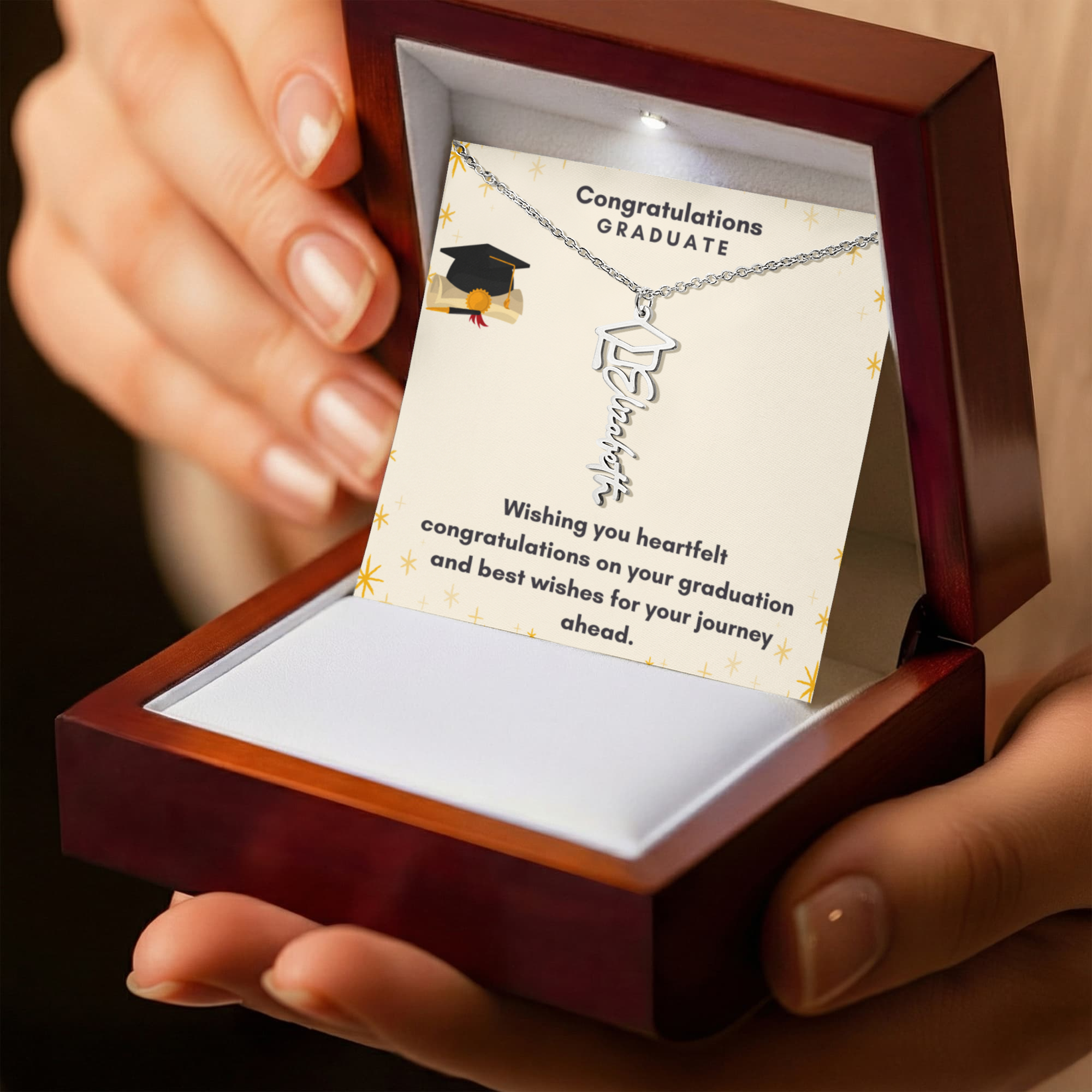 Graduation Name Necklace