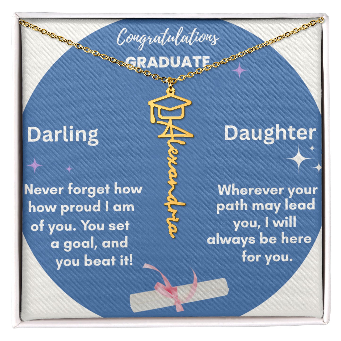 Graduation Name Necklace