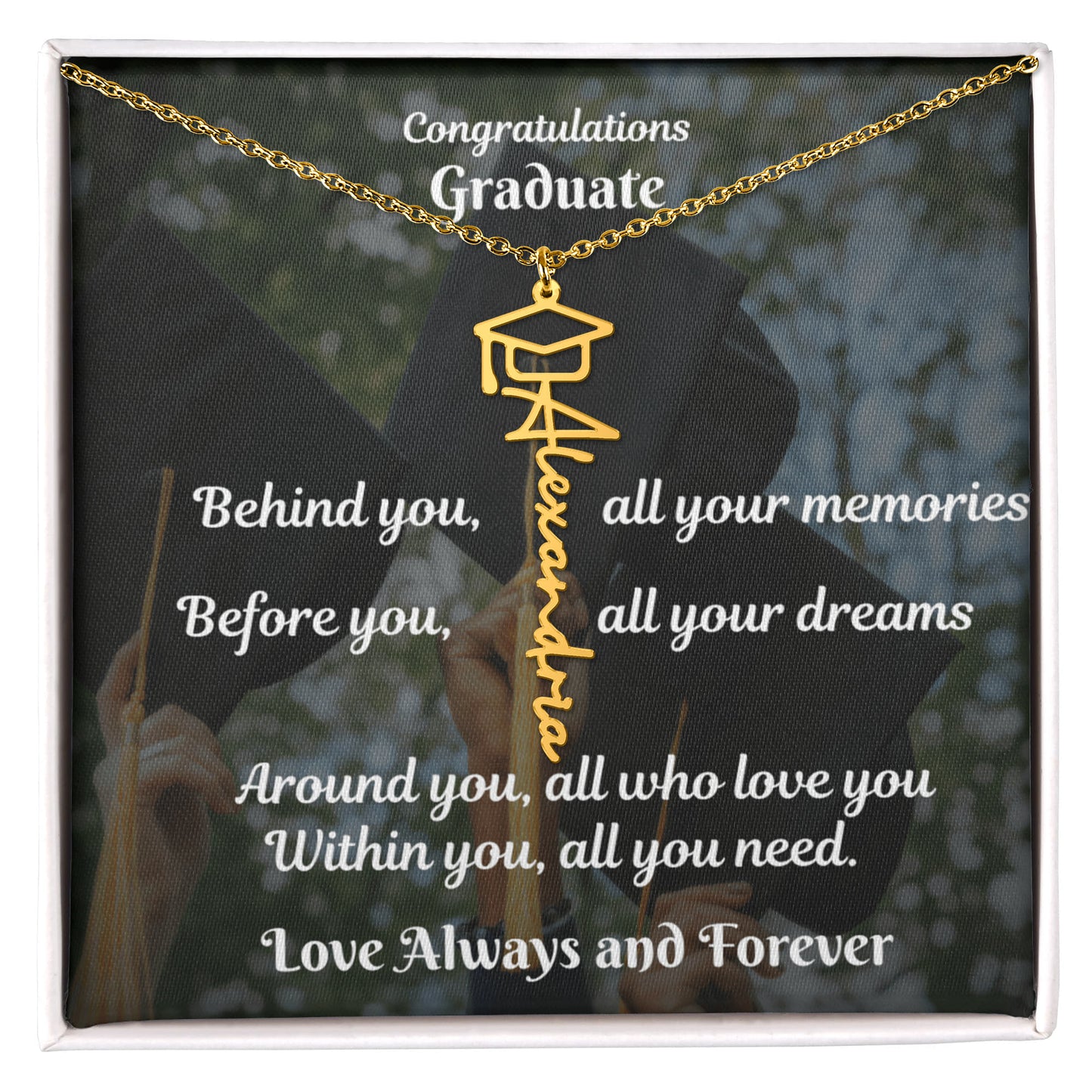 Graduation Name Necklace