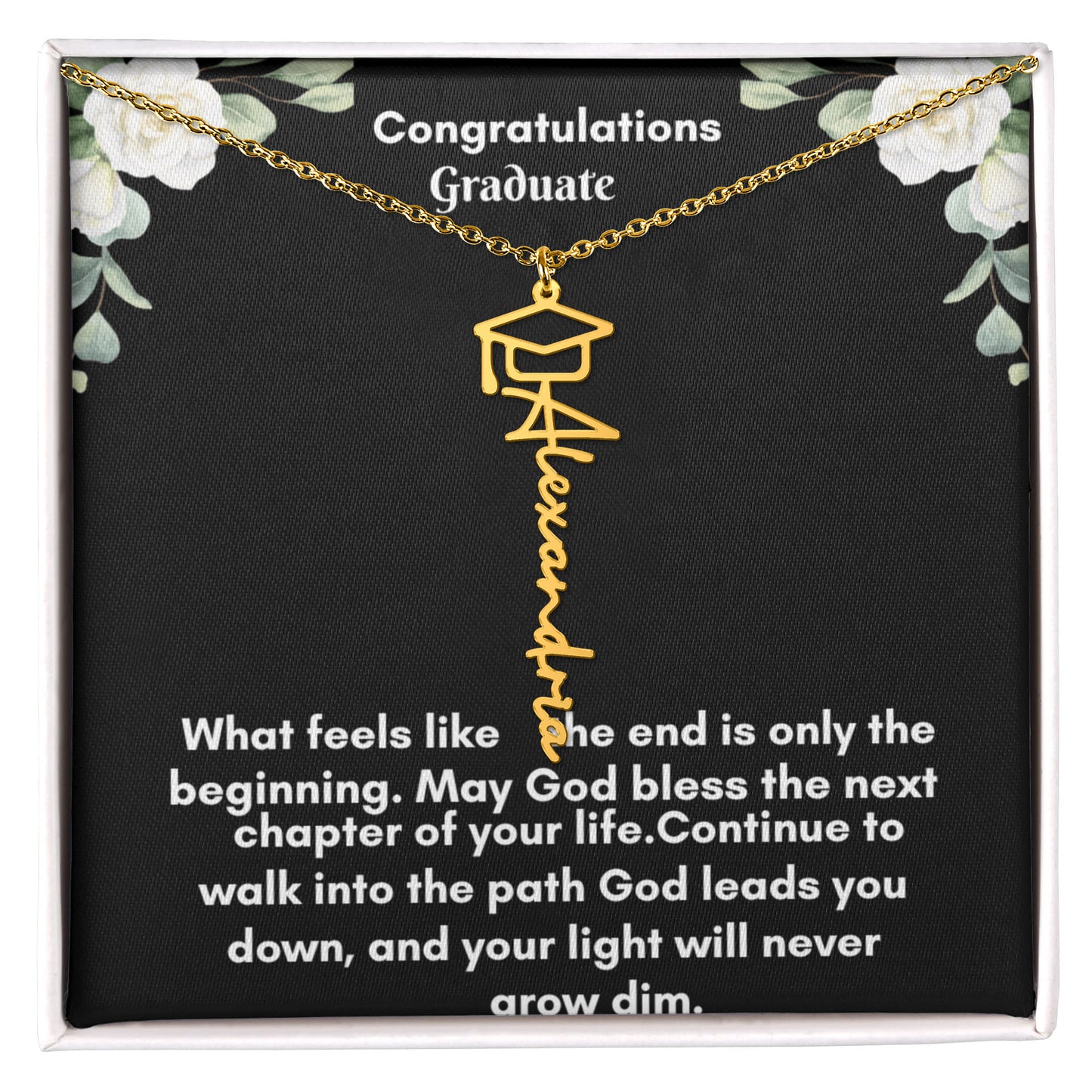 Graduation Name Necklace