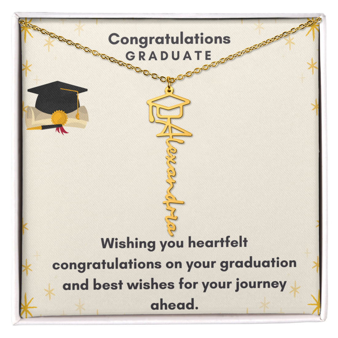 Graduation Name Necklace